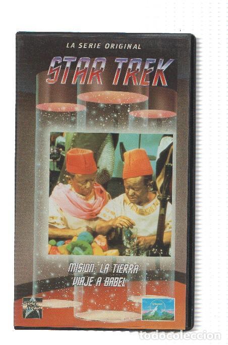 Colecionismo de Revistas e Jornais: Pelicula VHS: STAR TREK, La Serie Original: MISION: LA TIERA y VIAJE A BABEL - Marc Daniels