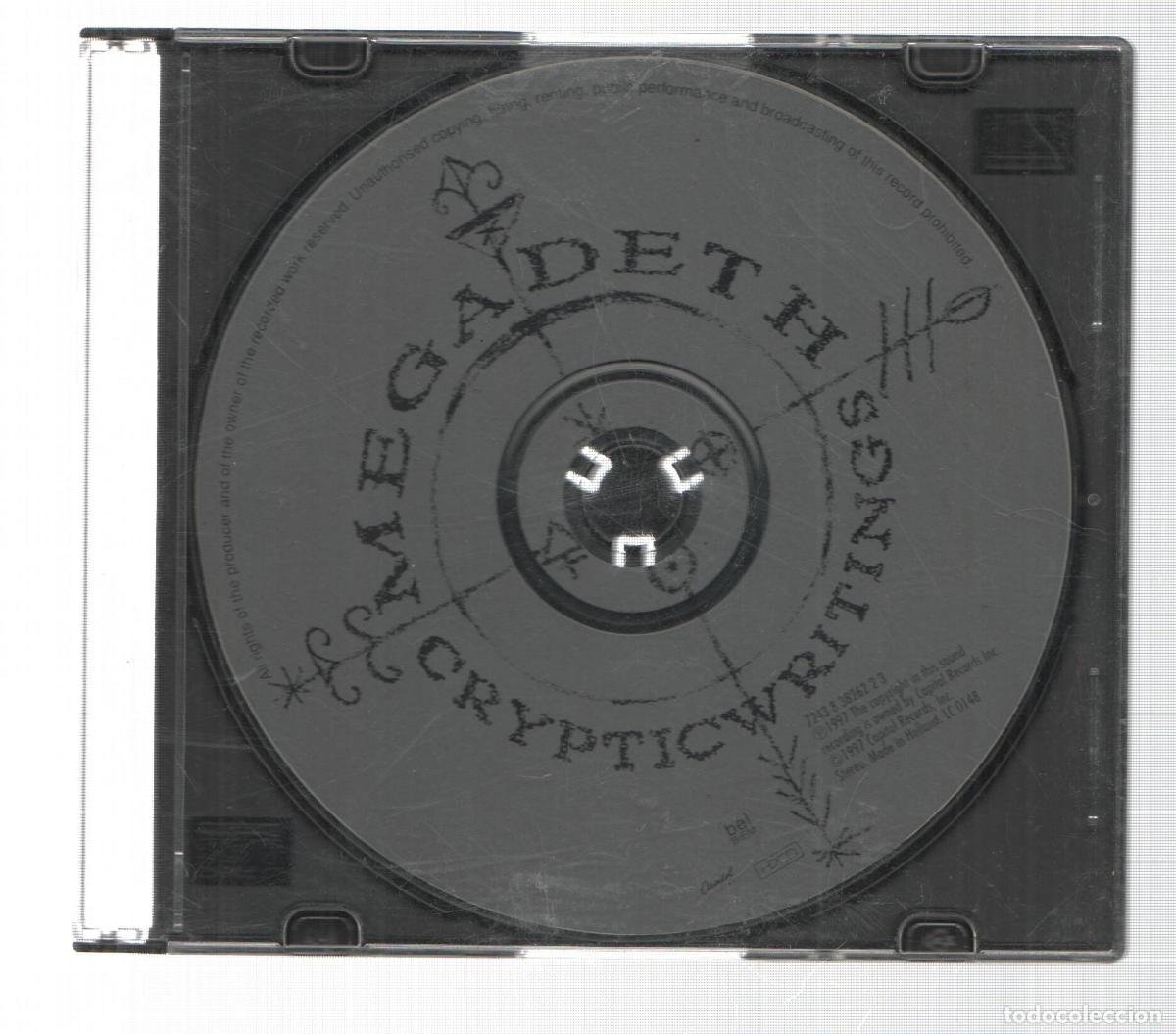Coleccionismo de Revistas y Peri&oacute;dicos: CD: Falta caratula. Cryptic writings - Megadeth