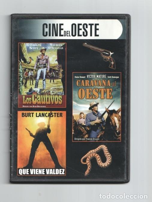 Collectionnisme de Revues et Journaux: DVD pelicula: Coleccion Cine del Oeste. Contiene 3 peliculas: Los Cautivos, Que viene valdez, Carava