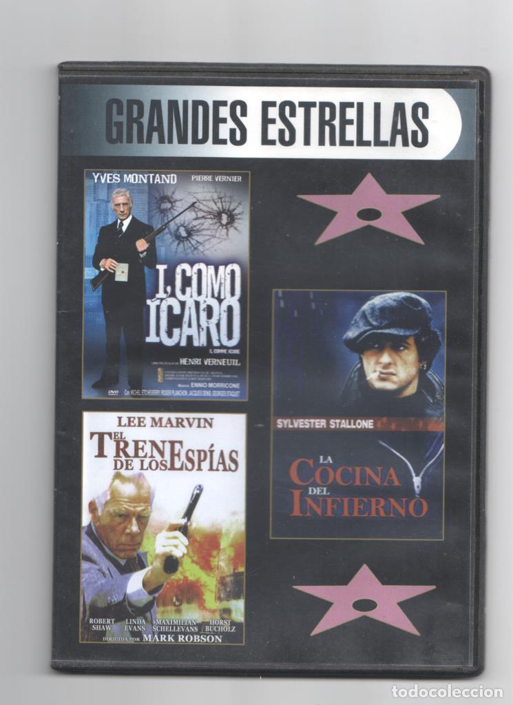 Collection Magazines and Newspapers: DVD pelicula: Incluye 3 peliculas - I Como Icaro, La cocina del infierno, El tren de los espias. Col