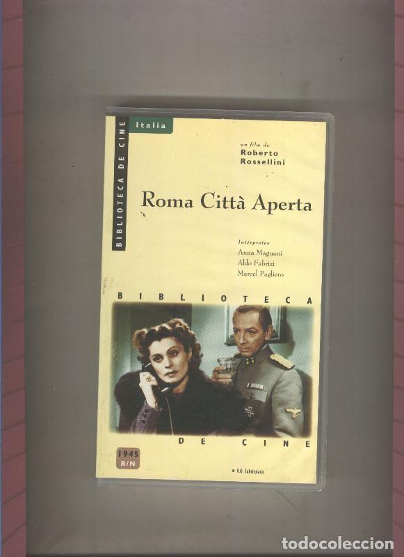 Coleccionismo de Revistas y Peri&oacute;dicos: Video VHS: Biblioteca de Cine ITALIA: Roma Citta Aperta de Roberto Rossellini - Varios