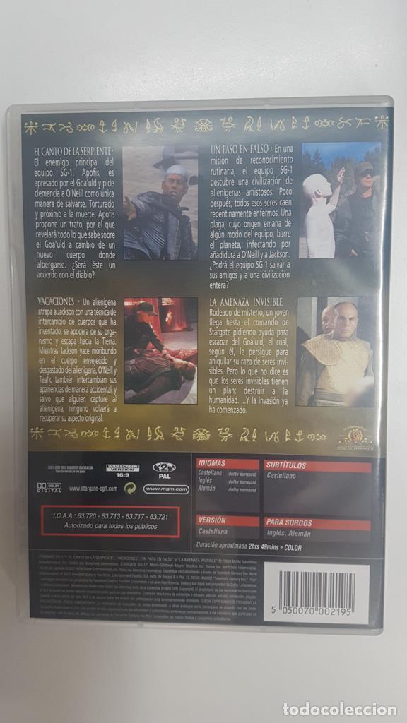 Coleccionismo de Revistas y Peri&oacute;dicos: DVD serie: Stargate SG-1, Volumen 6. Incluye los episodios: El canto de la serpiente, Vacaiones, Un