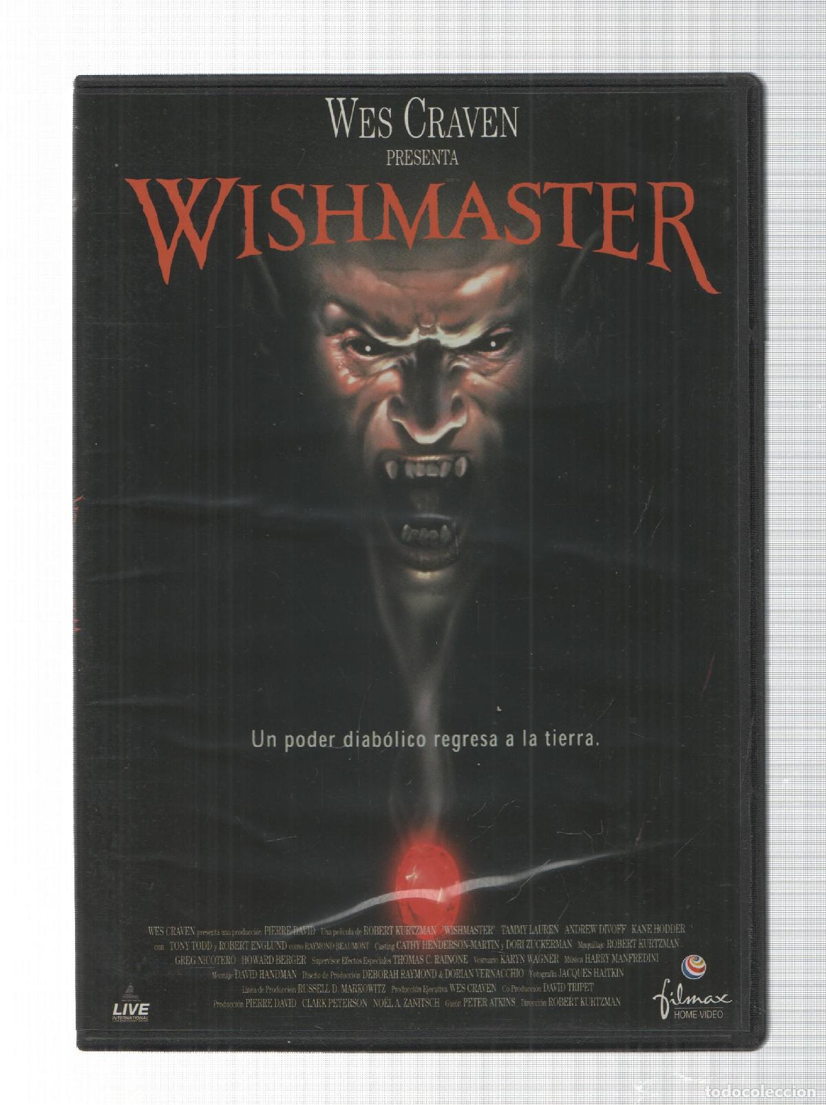 Collectionnisme de Revues et Journaux: DVD: Wishmaster - Wes Craven. Filmax