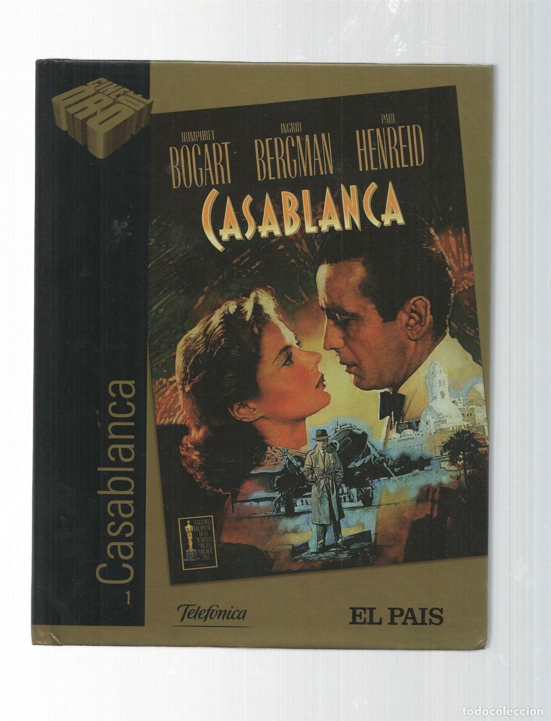 Colecionismo de Revistas e Jornais: Libro-Pelicula DVD: Cine de Oro num 1 - Casablanca, 1943. Dirigida por Michael Curtiz, con Humphrey