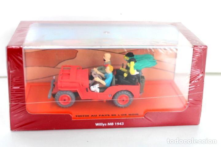 Collectionnisme de Revues et Journaux: Figura/Figurine Tintin: WILLYS MB 1943 de Tintin en el pais del oro negro (MOULINSART) - Herge
