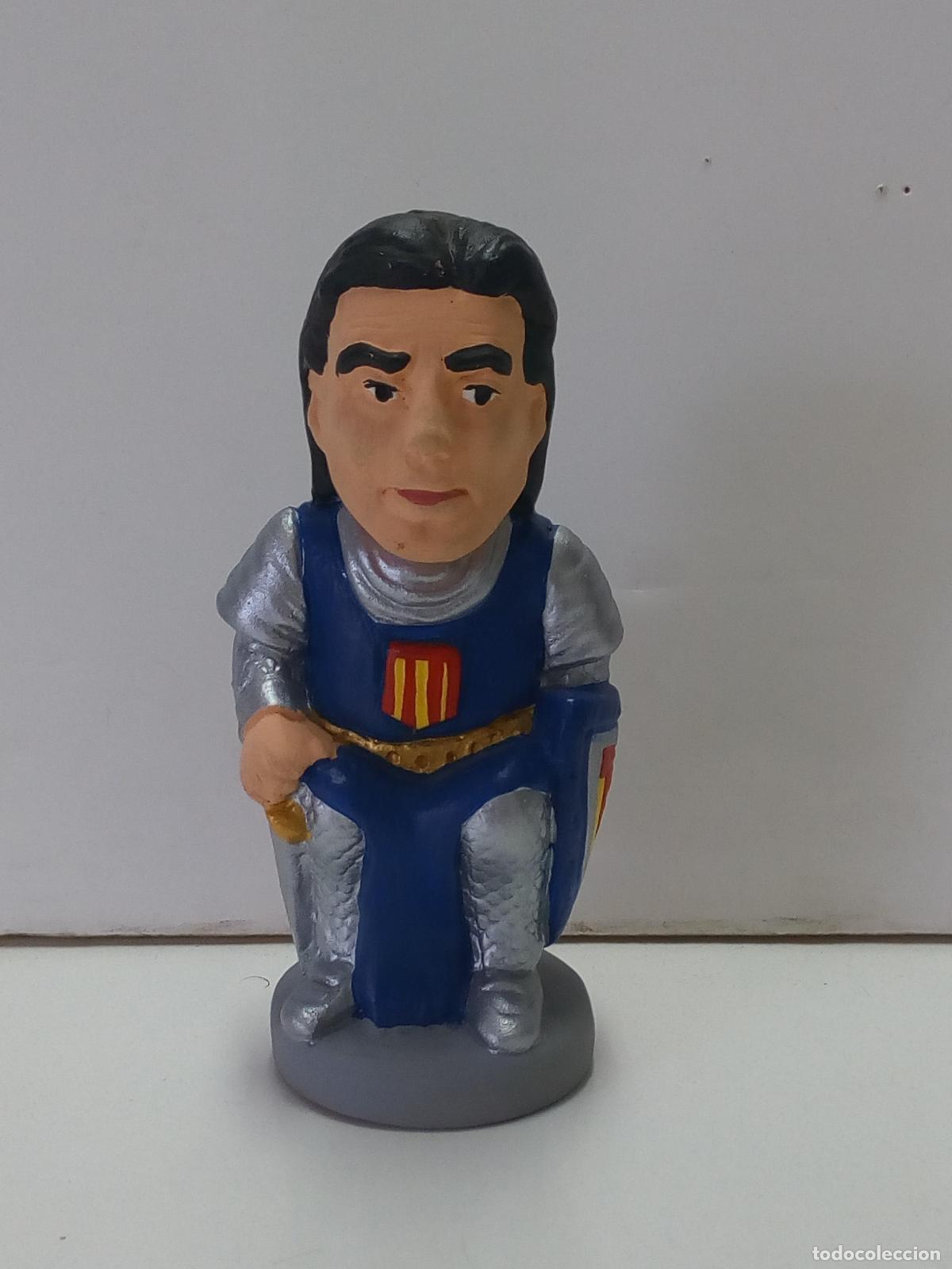 Coleccionismo de Revistas y Peri&oacute;dicos: Figura de caganer de El Capitan Trueno, altura 12 cm x 5 cm base peana
