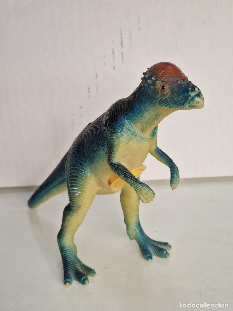 Collezionismo di Riviste e Giornali: Figura de goma vintage: Pachycephalosaurus, con altavoz que reproduce rugido - NULL