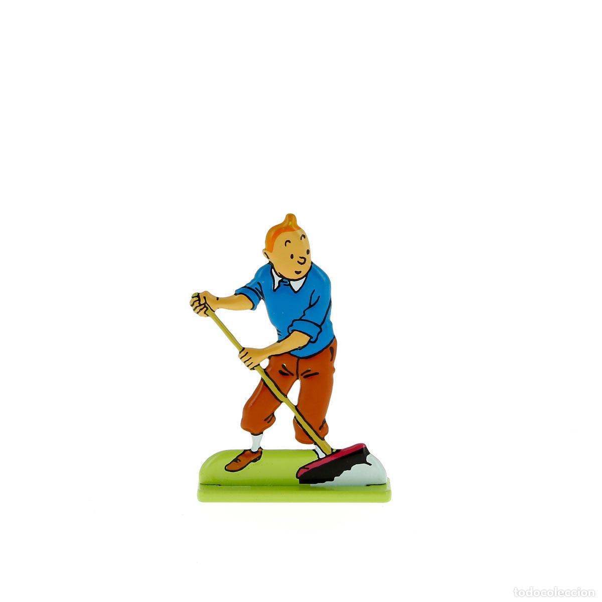 Collection Magazines and Newspapers: Silueta metalica Tintin au balai (con escoba) de Le Petit Vingtieme (ref. #29227) - Varios