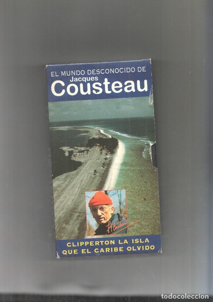 Sammeln von Zeitschriften und Zeitungen: Video VHS: El Mundo desconocido de Jacques Cousteau numero 18: Clipperton la isla que el caribe olvi