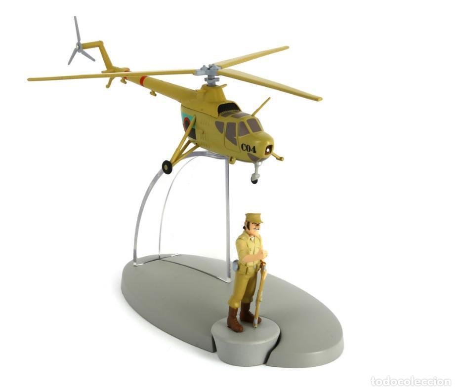 Sammeln von Zeitschriften und Zeitungen: Helicoptero Tintin con figura General Alcazar: HELICOPTERO MIL Mi-1 ARMEE del album Tintin y los pi