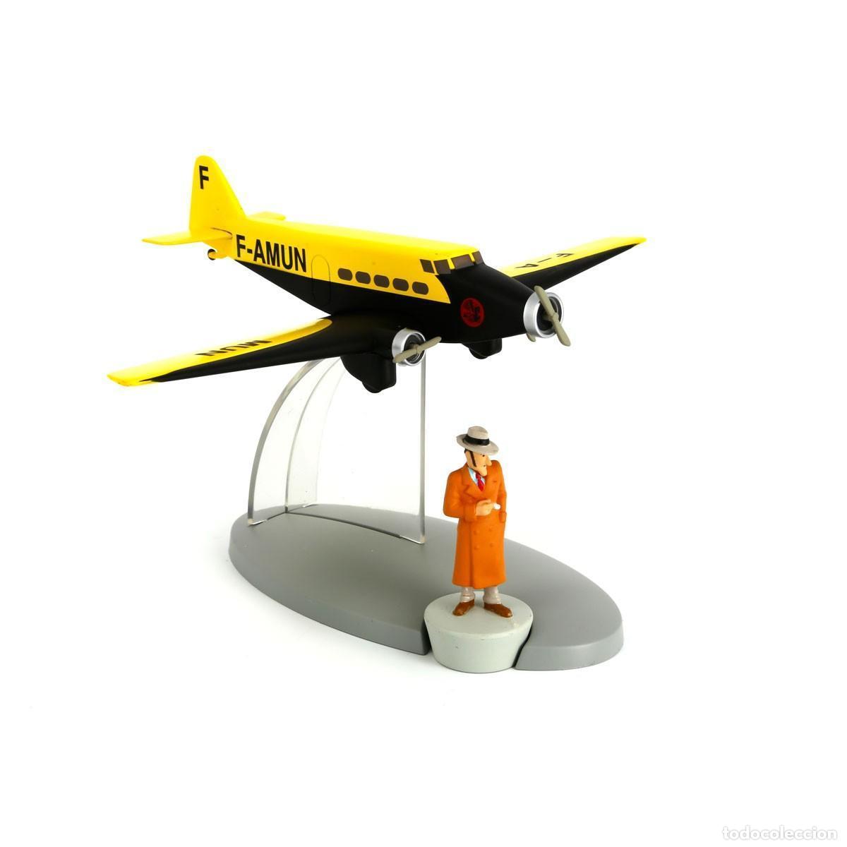 Sammeln von Zeitschriften und Zeitungen: Avion Tintin con figura de Ramon: avion WIBAULT 283-T.12 AIR FRANCE del album La oreja rota. 2014 (r