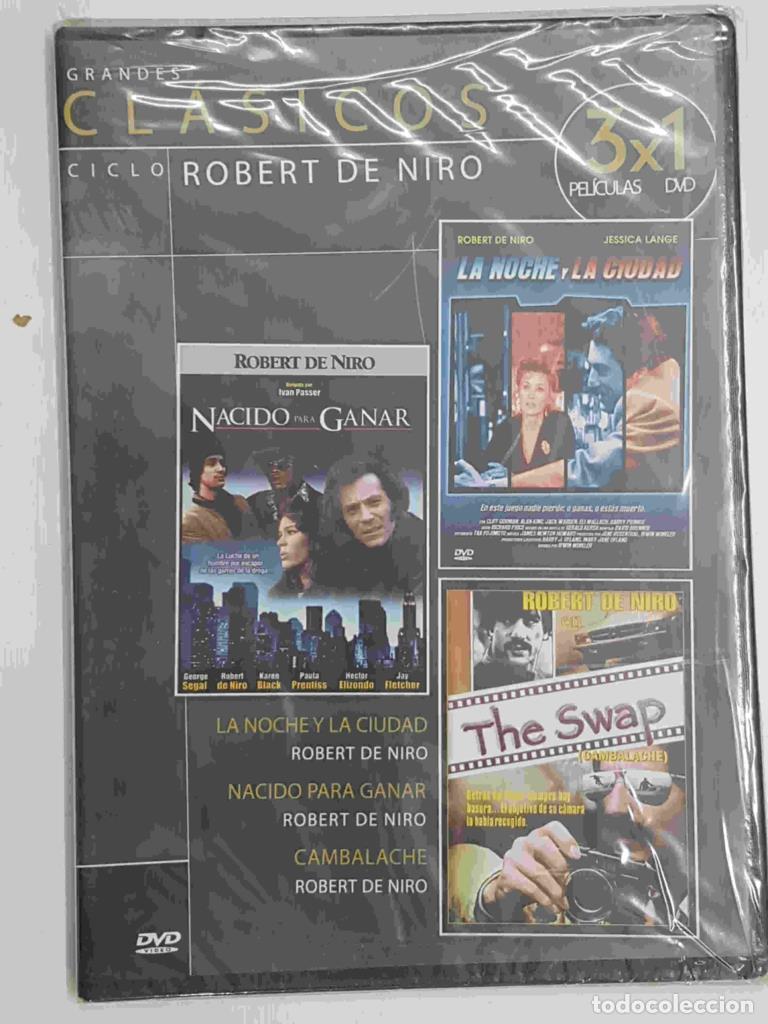 Coleccionismo de Revistas y Peri&oacute;dicos: DVD: 3x1 peliculas. Grandes Clasicos, ciclo Robert de Niro (precintado) - La Noche y la ciudad, Naci