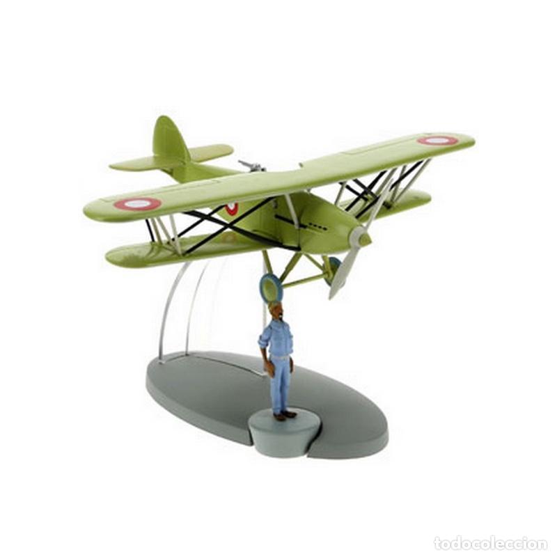 Collectionnisme de Revues et Journaux: Avion Tintin con figura:l avion de caza Arabe del album Los cigarros del Faraon 2016 (ref. #29553) -