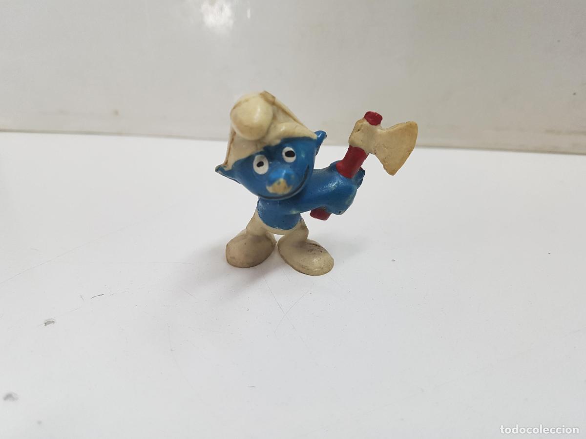 Coleccionismo de Revistas y Peri&oacute;dicos: Figura serie Los Pitufos: Pitufo le&ntilde;ador