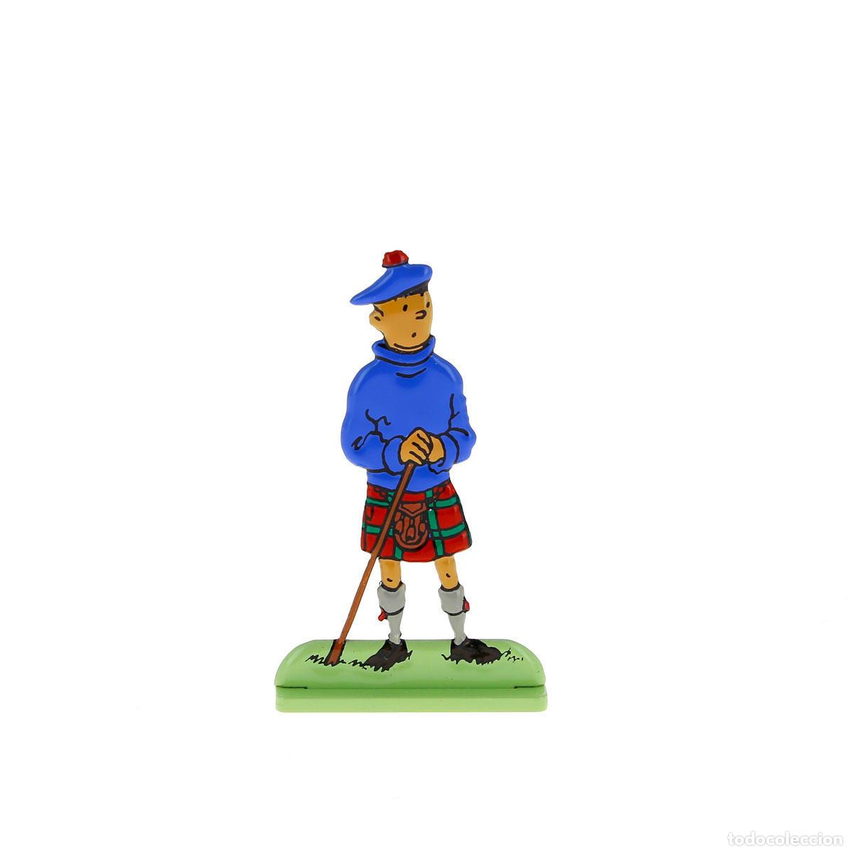 Coleccionismo de revistas y peri&oacute;dicos: Silueta metalica Tintin con kilt escoces en 'la isla negra' (ref. #29203) - Varios