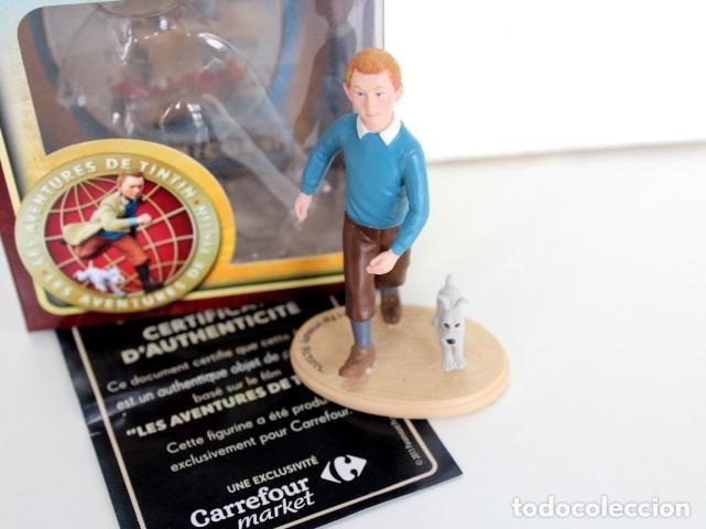 Coleccionismo de revistas y peri&oacute;dicos: Figura Tintin / Tintin Figurine: FIGURA RESINA TINTIN Y MILU (Pelicula/Movie) - Coleccion Carrefour