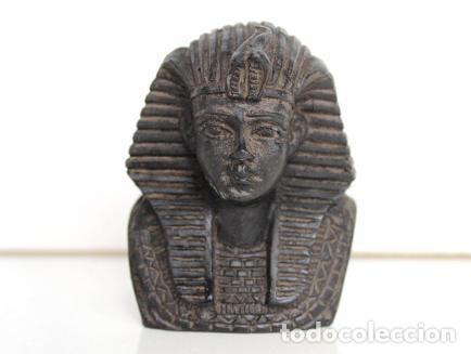 Colecionismo de Revistas e Jornais: Figura Egipcia: BUSTO TUTANKHAMON (7cm alto) - VARIOS