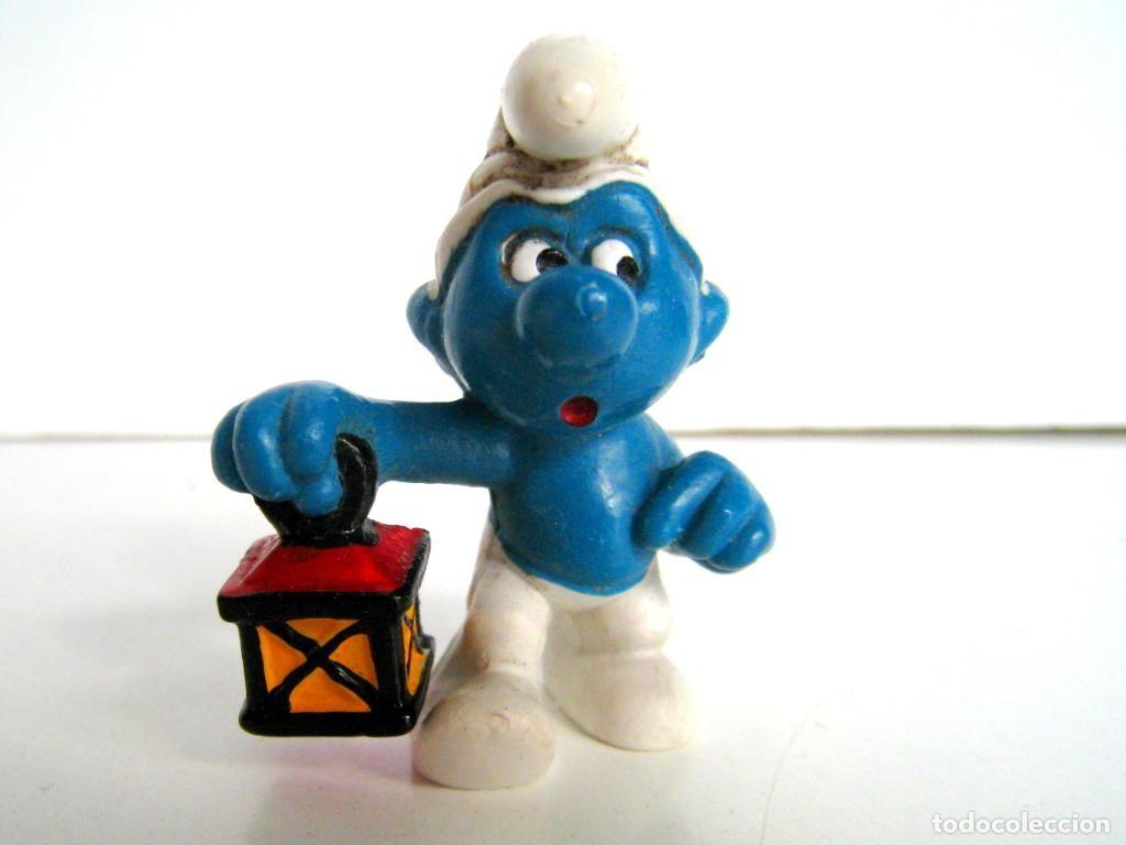 Sammeln von Zeitschriften und Zeitungen: Mu&ntilde;eco de goma: PITUFO con farol /SMURF with lamp (PEYO) - Peyo