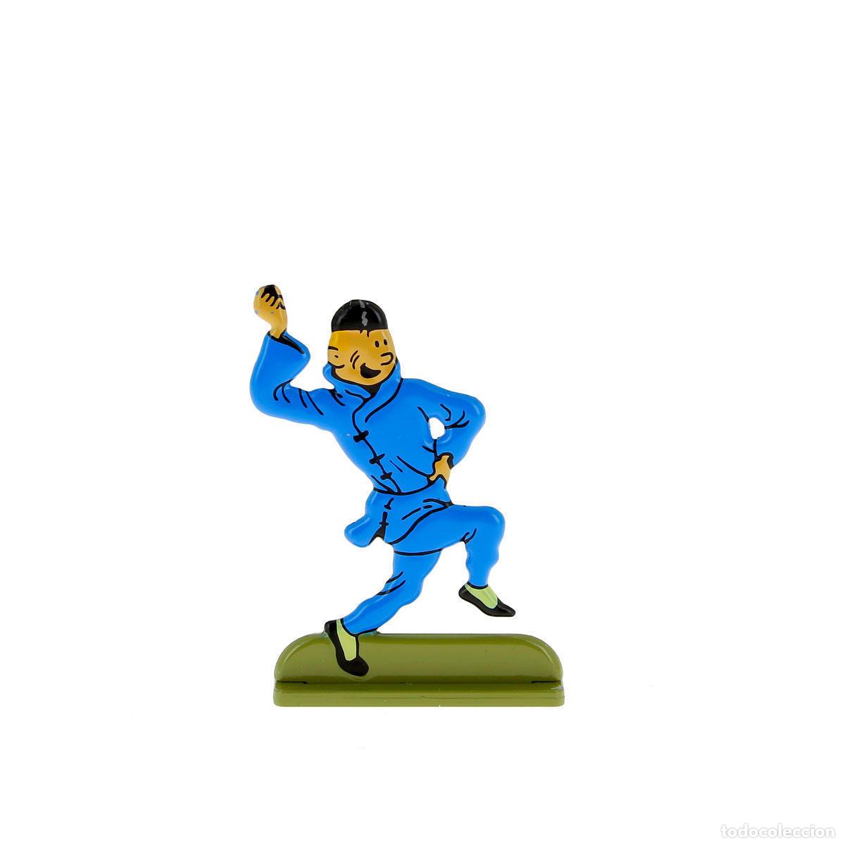 Coleccionismo de revistas y peri&oacute;dicos: Silueta metalica Tintin bailando en 'el loto azul' (ref. #29200) - Varios