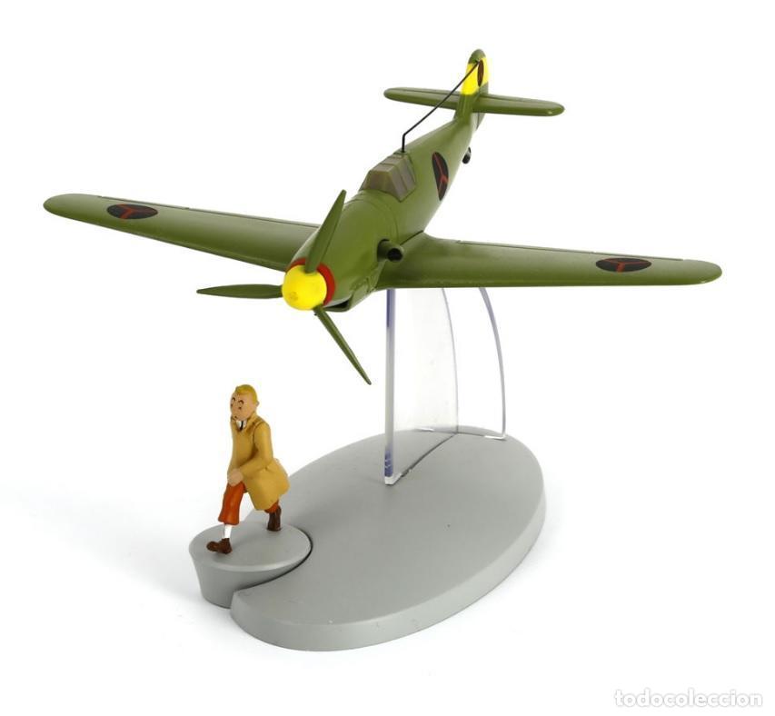 Coleccionismo de Revistas y Peri&oacute;dicos: Avion Tintin con figura: avion Messerschmitt BF-109 del album El Cetro de Ottokar (ref. #29536) - V