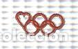 Coleccionismo de Revistas y Peri&oacute;dicos: Pin: Los cinco aros olimpicos, solo que uno en vez de aro tiene forma de corazon. De color rojo