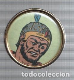 Colecionismo de Revistas e Jornais: Pins: serie El Jabato, serie los malos: Karemjeb - Varios