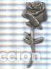 Collection Magazines and Newspapers: Pin: Rosa de color plateado. De metal