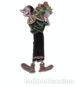 Collezionismo di Riviste e Giornali: PINS: POPEYE: OLIVIA con ramo de flores - Olive with bouquet of flowers - Varios