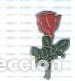 Coleccionismo de Revistas y Peri&oacute;dicos: Pin: Una rosa, color plateado, rojo y verde