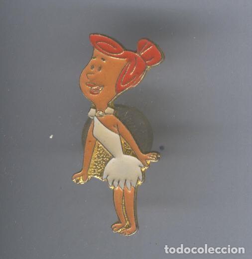 Colecionismo de Revistas e Jornais: Pins metal: Bilma de la familia Picapiedra - Varios