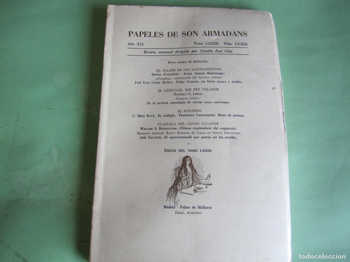 Coleccionismo de Revistas y Peri&oacute;dicos: PAPELES DE SON ARMADANS -C J CELA - P. MALLORCA JUNIO1974-A&Ntilde;O-XIX-NUM 219 NUMERADO- NOMBRE SUSCRIPT