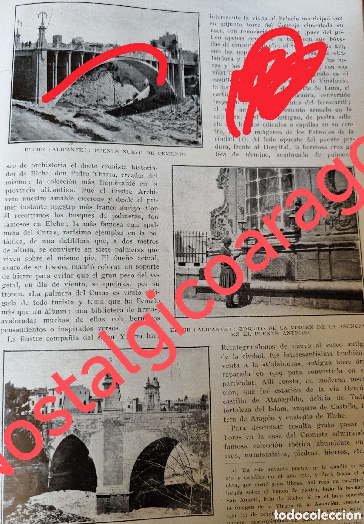 Collection Magazines and Newspapers: Elche Alicante reportaje hist&oacute;rico foto revista princ siglo XX 192B