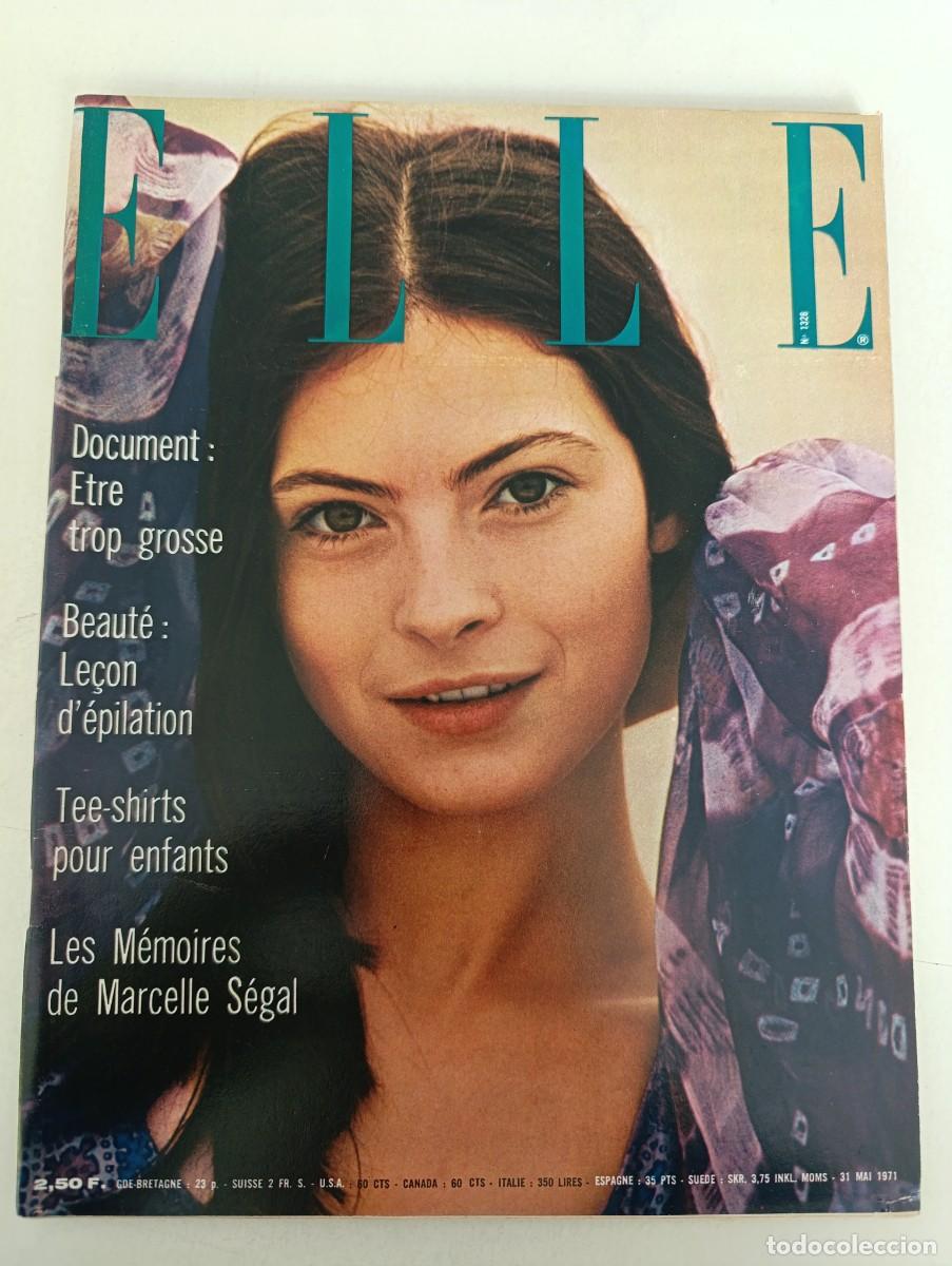 Coleccionismo de Revistas y Peri&oacute;dicos: Revista ELLE 1328 Mich&egrave;le Perrein Franz Weber Marcelle S&eacute;gal Madeleine Robinson Marie Lafor&ecirc;t MODA