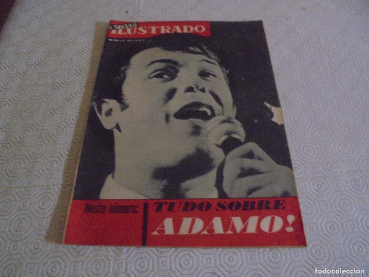 Collectionnisme de Revues et Journaux: Adamo na capa e interior de O S&eacute;culo Ilustrado #1504 Revista Portuguesa de 1966
