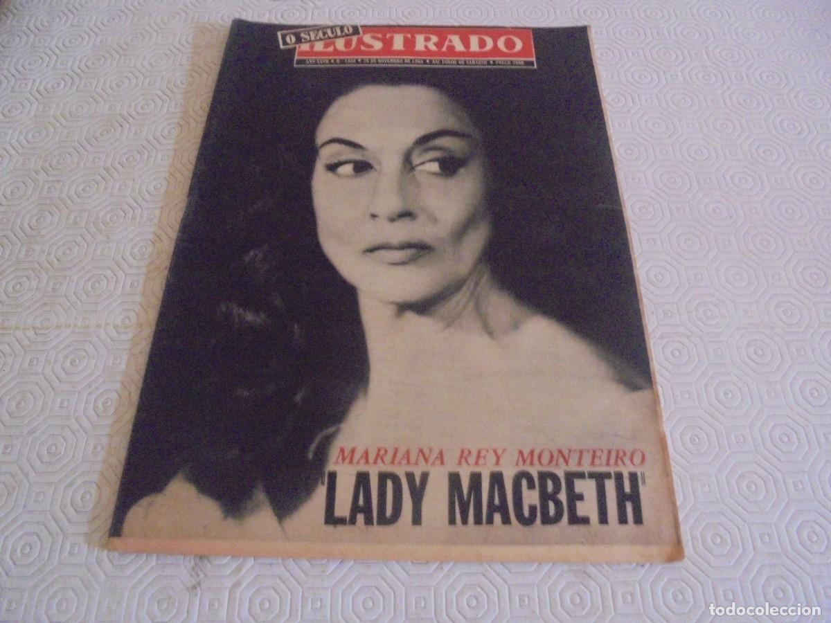 Coleccionismo de Revistas y Peri&oacute;dicos: Lady MacBeth na capa e interior de O S&eacute;culo Ilustrado #1404 Revista Portuguesa de 1964