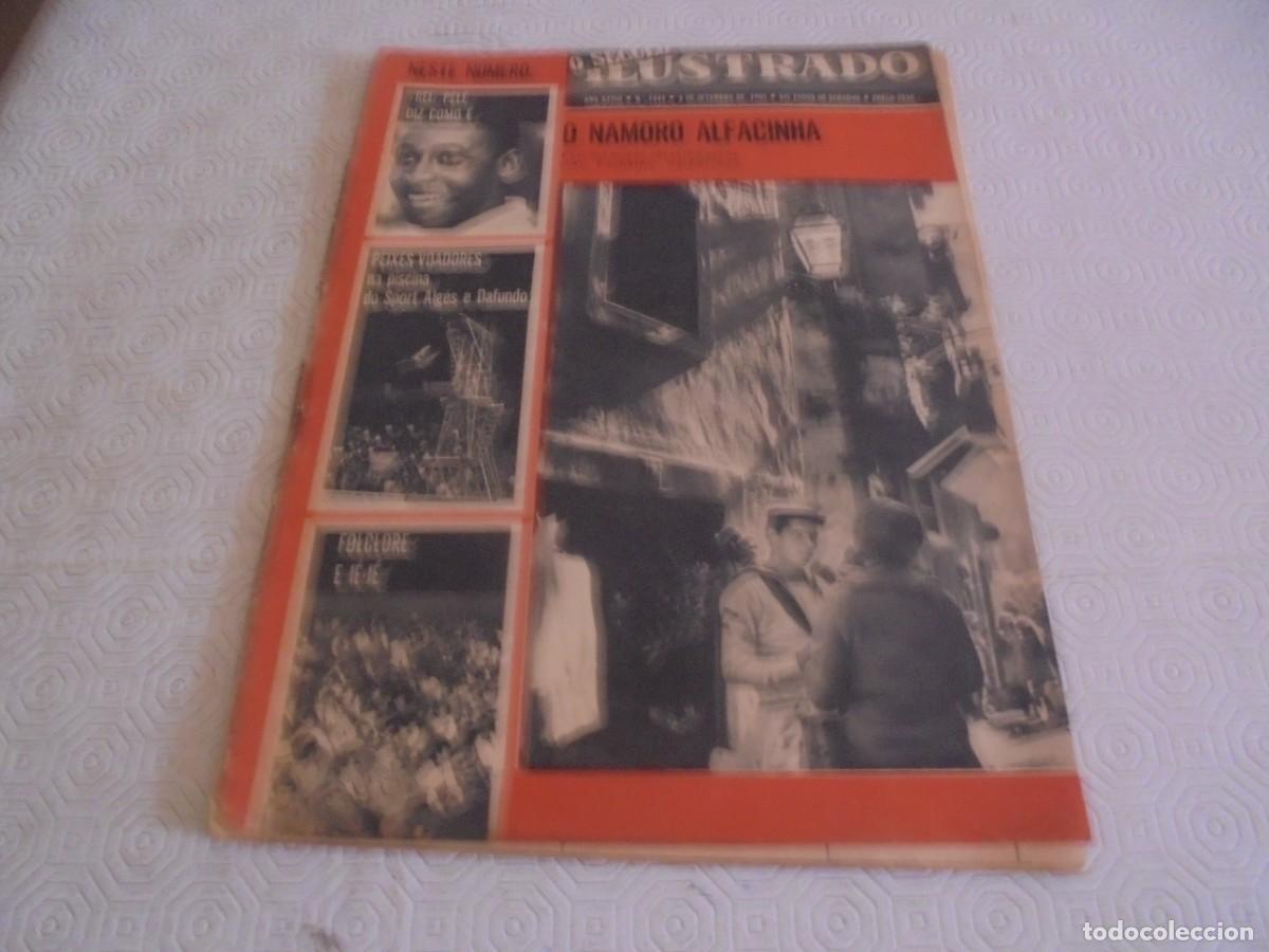 Collectionnisme de Revues et Journaux: Pel&eacute; na capa e interior de O S&eacute;culo Ilustrado #1444 Revista Portuguesa de 1965