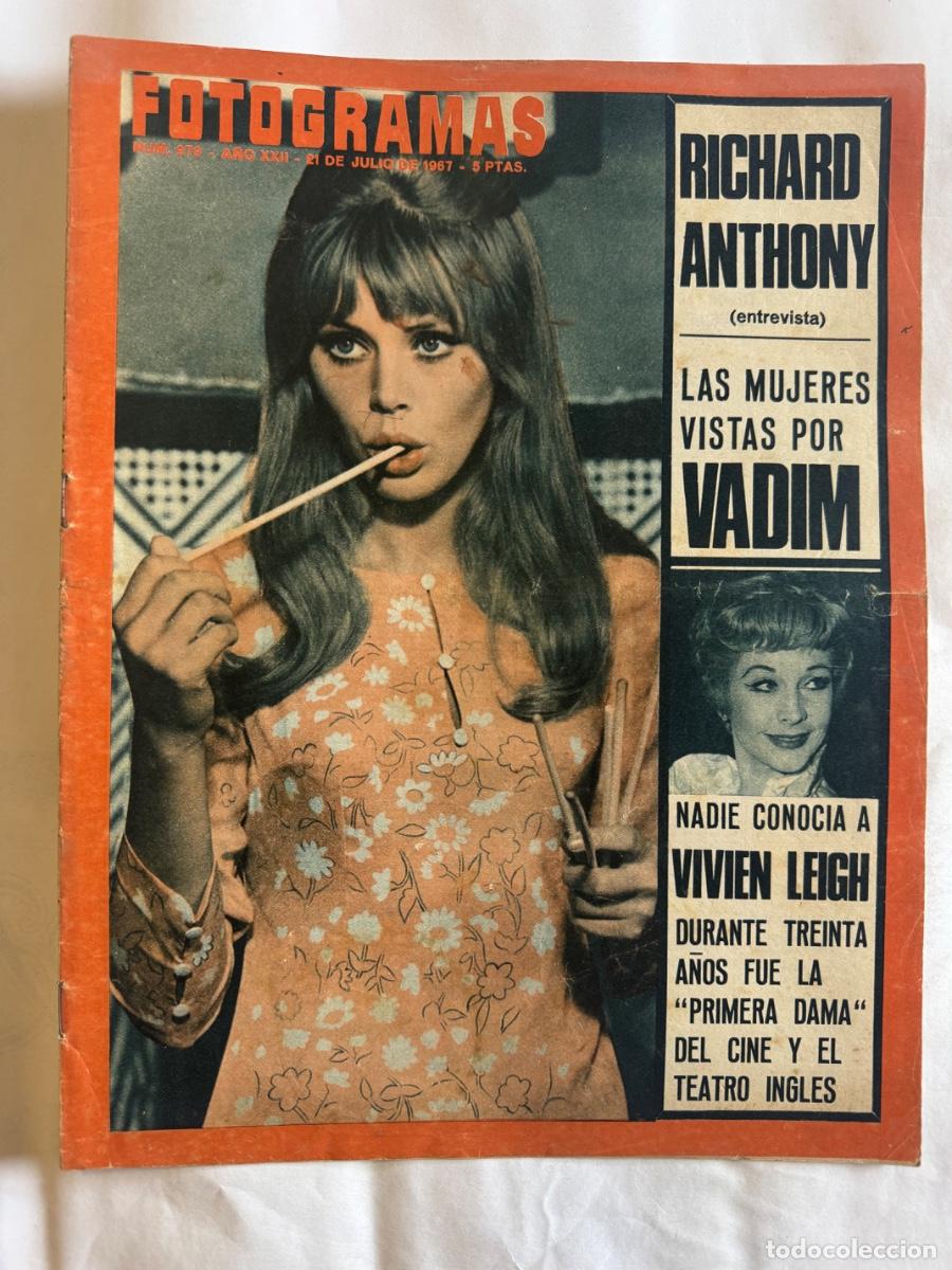 Sammeln von Zeitschriften und Zeitungen: Revista Fotogramas, A&ntilde;o 1967, Richard Antony, Vivien Leigh, Vadim