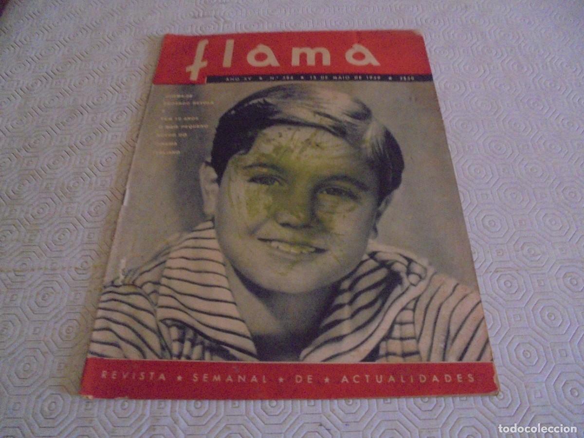 Coleccionismo de Revistas y Peri&oacute;dicos: Edoardo Nevola na capa e interior de &rdquo;Flama&rdquo; #584 Revista Portuguesa de 1959