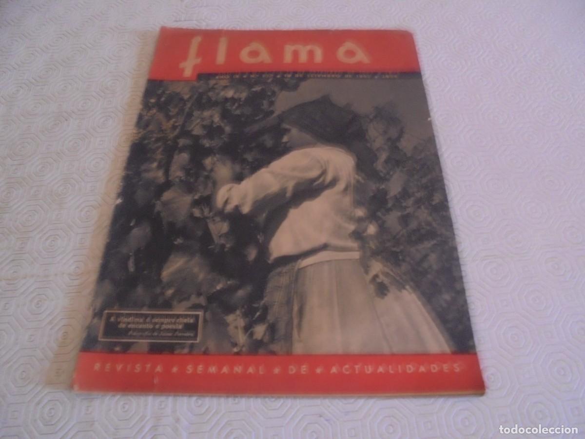 Sammeln von Zeitschriften und Zeitungen: Vindimas na capa e interior de &rdquo;Flama&rdquo; #237 Revista Portuguesa de 1952