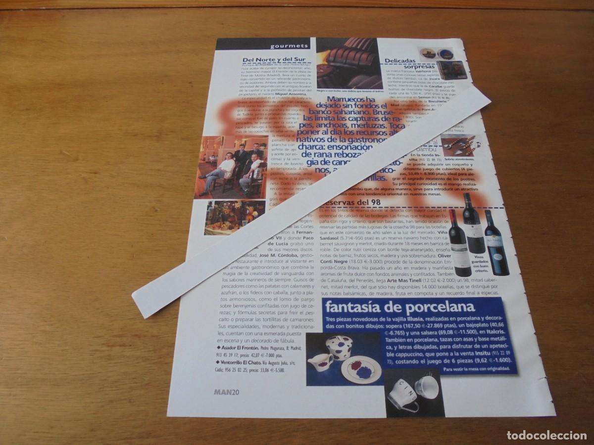 Coleccionismo de Revistas y Peri&oacute;dicos: RETAL 2002: RESE&Ntilde;A DEL RESTAURANTE EL FRONT&Oacute;N, TIRSO DE MOLINA, MADRID Y VENTORRILLO EL CHATO, C&Aacute;DIZ