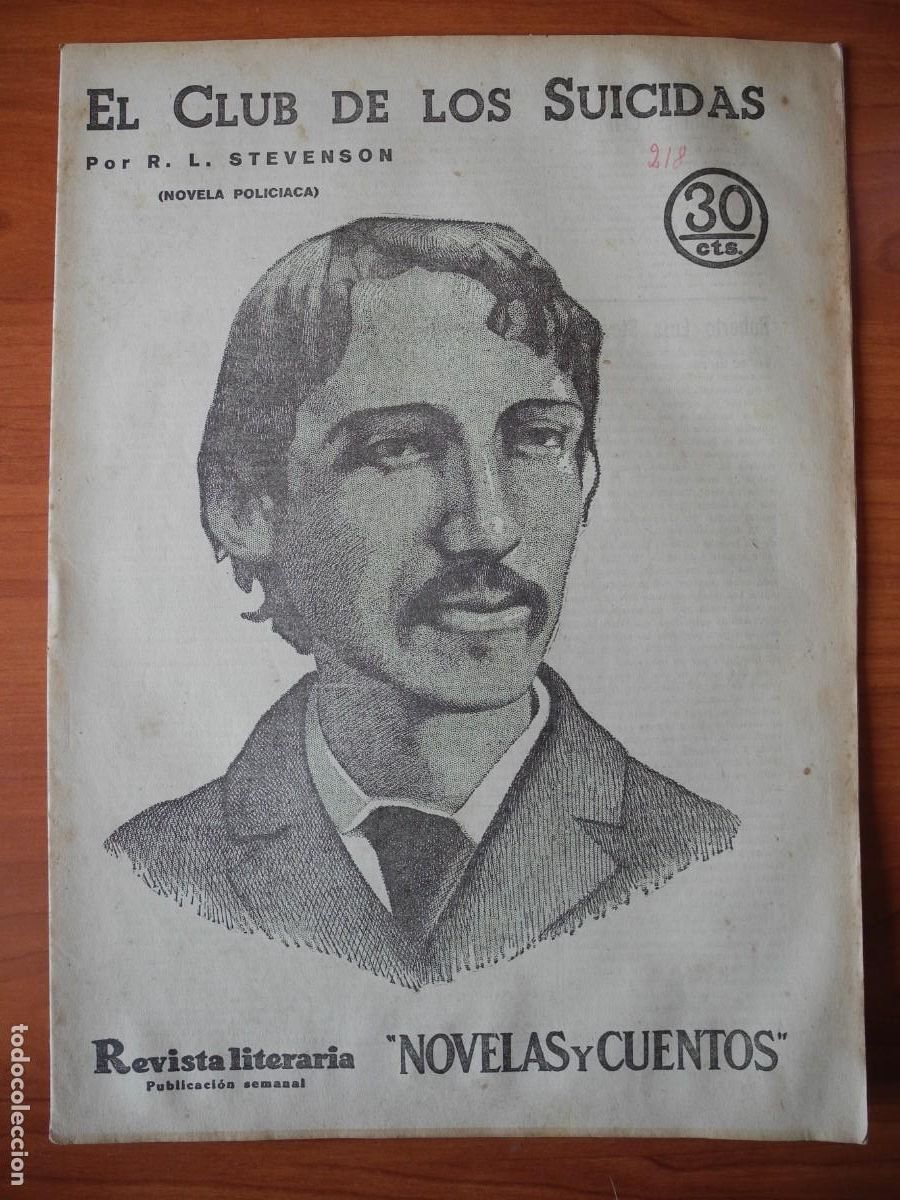 Coleccionismo de Revistas y Peri&oacute;dicos: El club de los suicidas. R. L. Stevenson. Revista literaria. n. 218. Marzo 1933