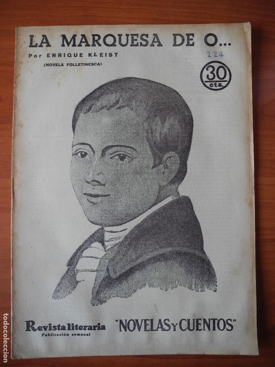 Coleccionismo de Revistas y Peri&oacute;dicos: La marquesa de O... Enrique Kleist. Revista literaria. n. 224. Abril 1933