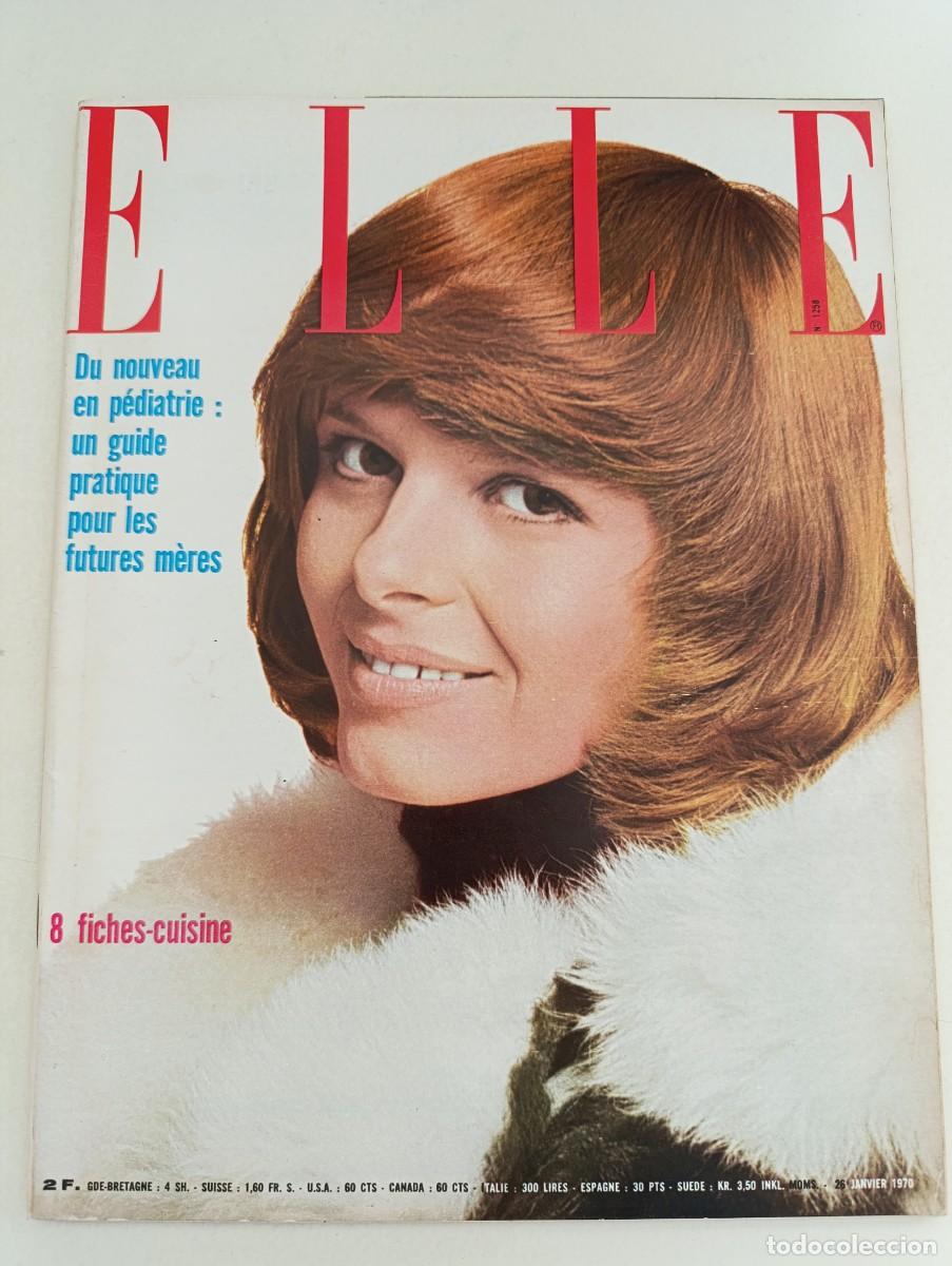 Coleccionismo de Revistas y Peri&oacute;dicos: Revista ELLE n&ordm; 1258 Jean Ferrat Romy Schneider Jacqueline Gauthier Simone de Beauvoir MODA Piccoli