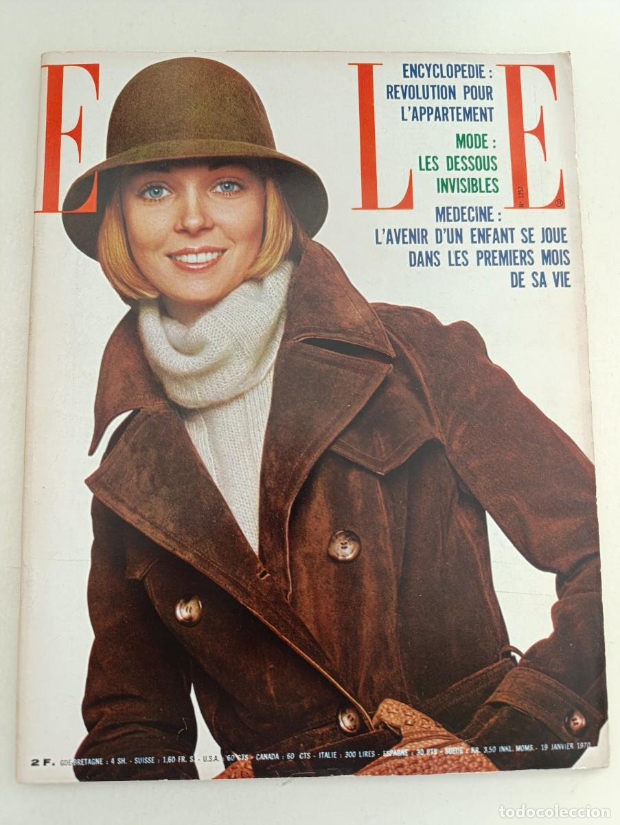 Coleccionismo de Revistas y Peri&oacute;dicos: Revista ELLE 1257 Mel&iacute;na Merko&uacute;ri Irene Papas Georges Moustaki Serge Reggiani MODA a&ntilde;os 70 infantil