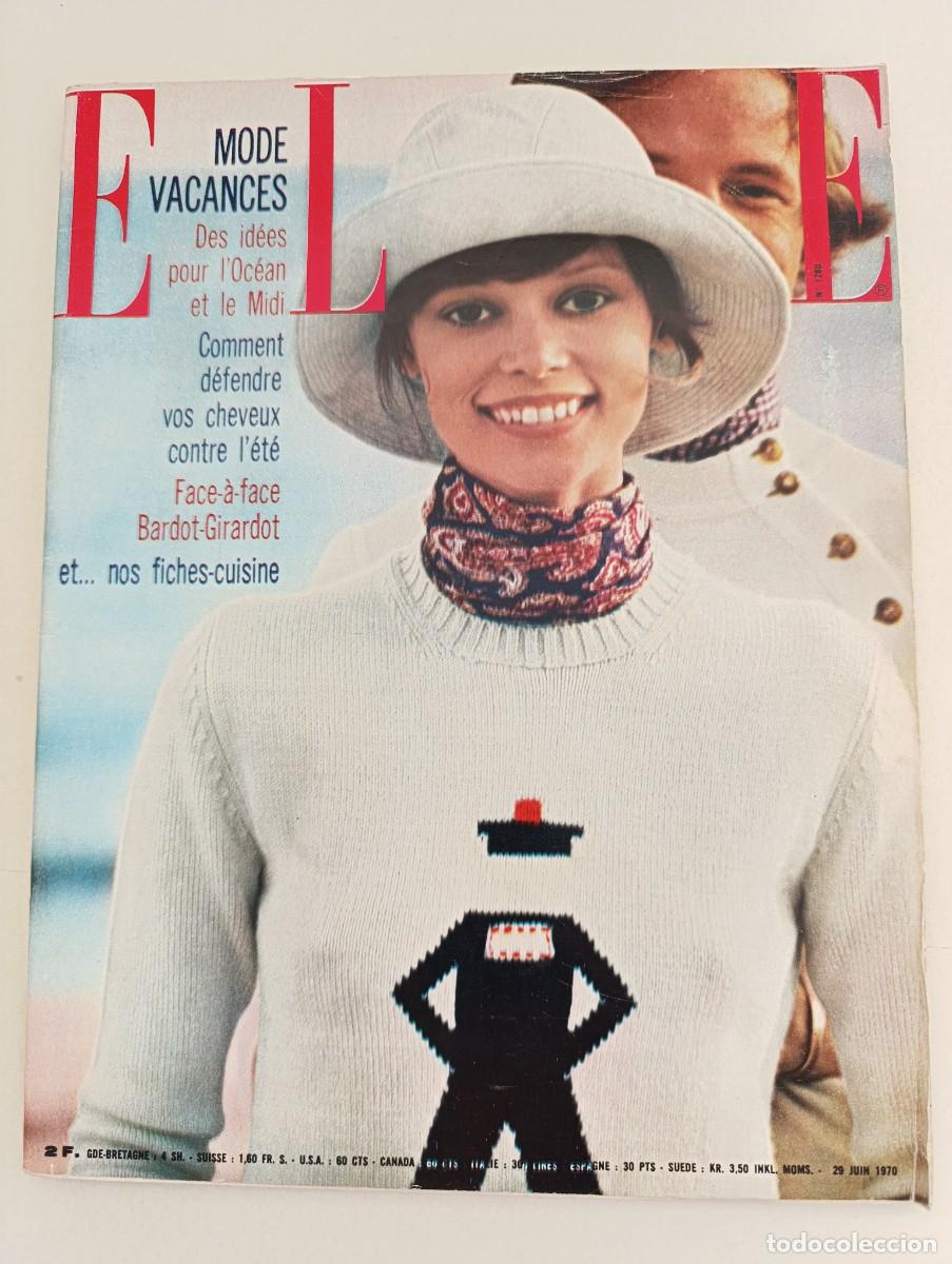 Coleccionismo de Revistas y Peri&oacute;dicos: Revista ELLE n&ordm; 1280 Brigitte Bardot Katharine Hepburn Leny Escudero Jean Marais Greta Garbo MODA 70