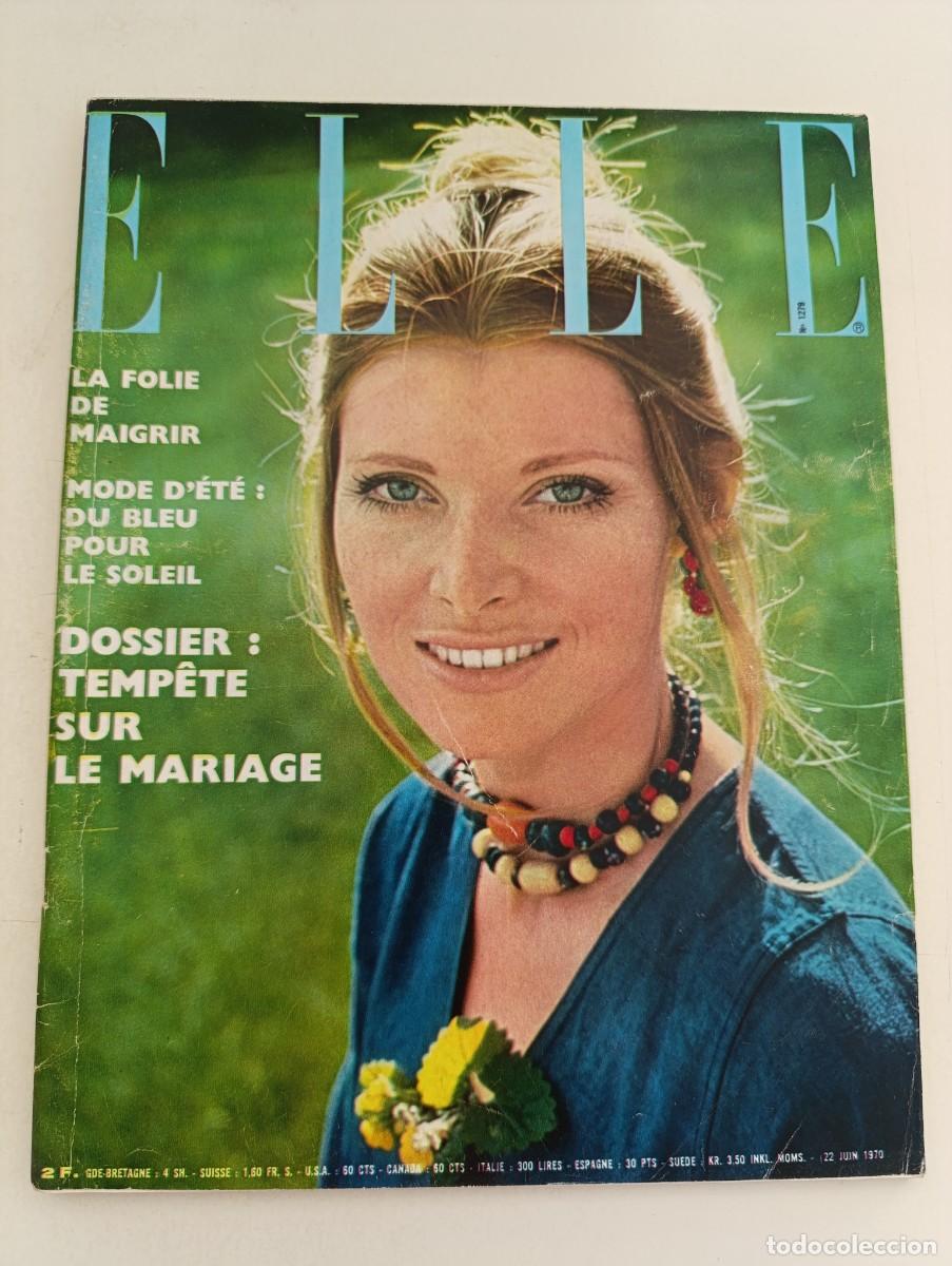 Coleccionismo de Revistas y Peri&oacute;dicos: Revista ELLE 1279 Victor Vasarely Sacha Distel Louis de Fun&egrave;s Ana&iuml;s Nin Liz Taylor Frankenstein MODA