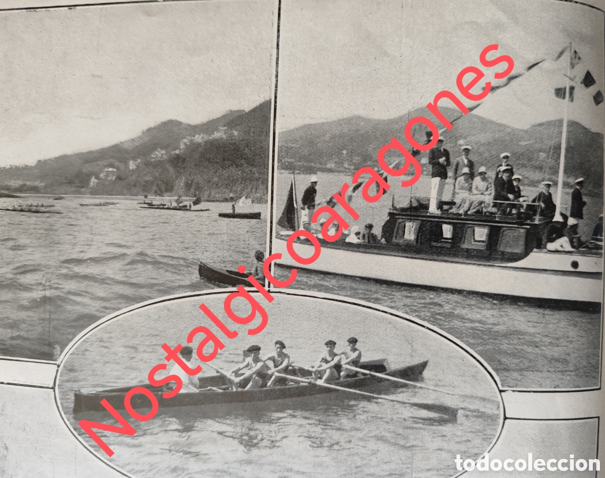 Colecionismo de Revistas e Jornais: San Sebasti&aacute;n nacional Yolas piraguas vencedores Urkirolak foto revista princ siglo XX 192B