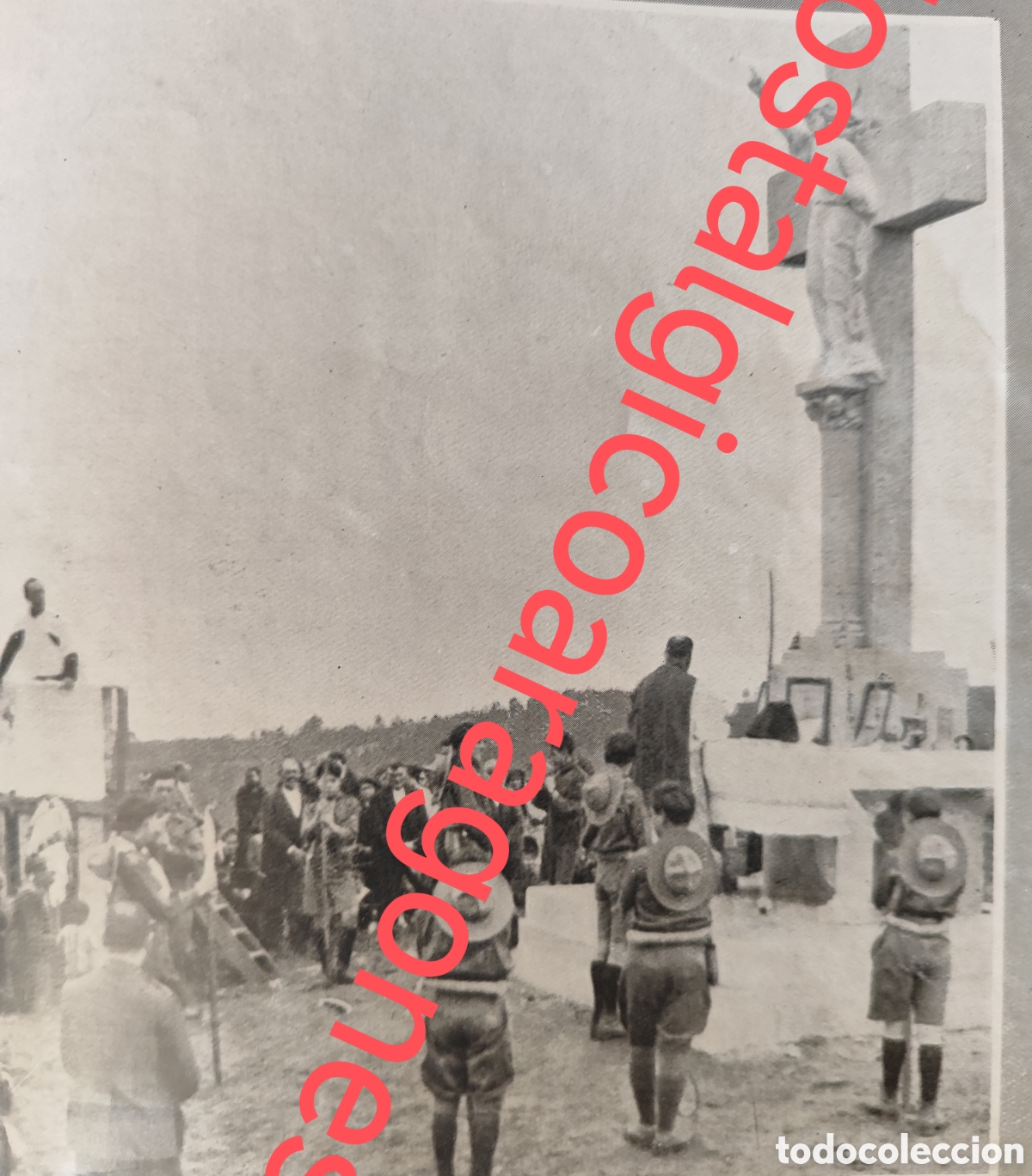 Coleccionismo de Revistas y Peri&oacute;dicos: Cesuras La Coru&ntilde;a inaug monum sagrado coraz&oacute;n Jes&uacute;s foto revista princ siglo XX 192B