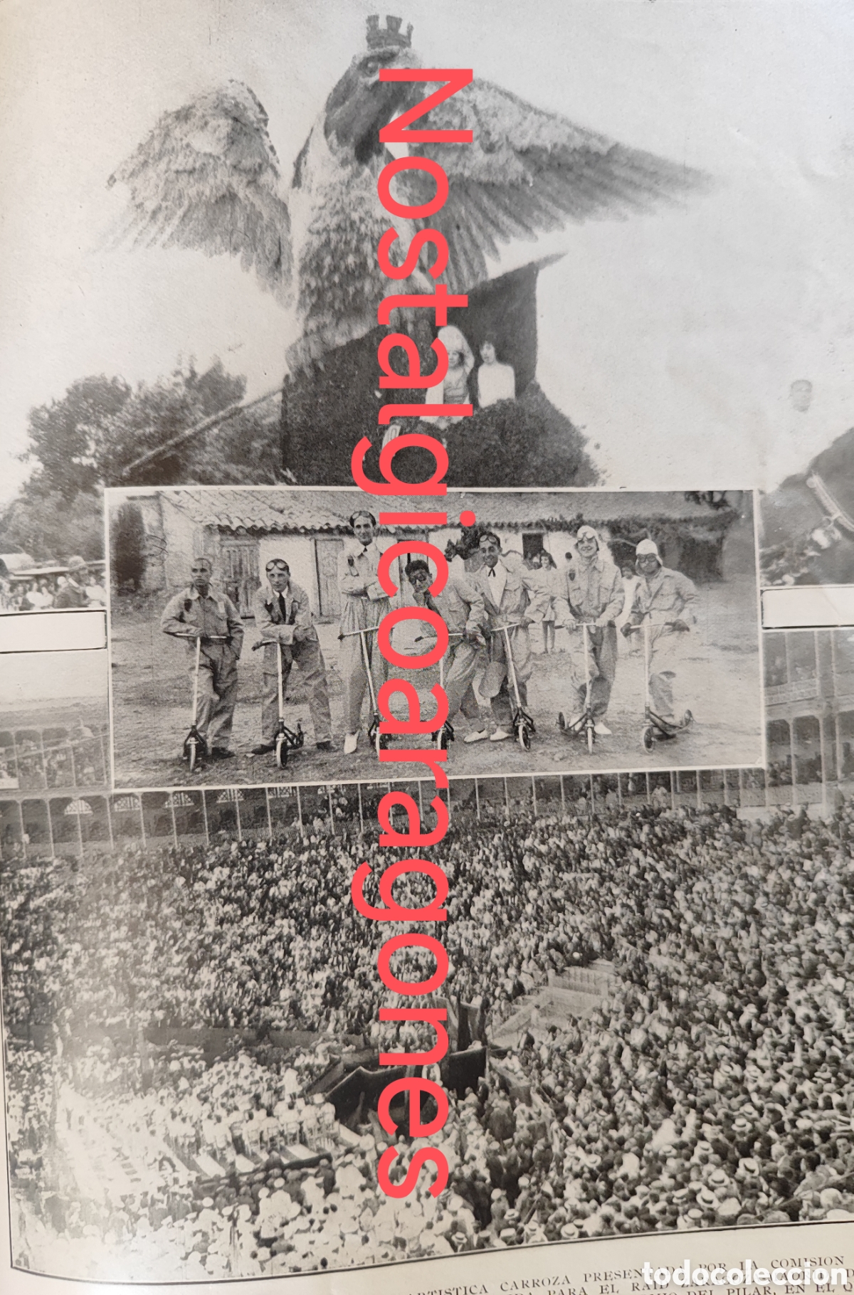 Coleccionismo de Revistas y Peri&oacute;dicos: Valencia Feria Julio Carroza, bandas, centro Zaragoza raid patinete foto revista princ siglo XX 192B