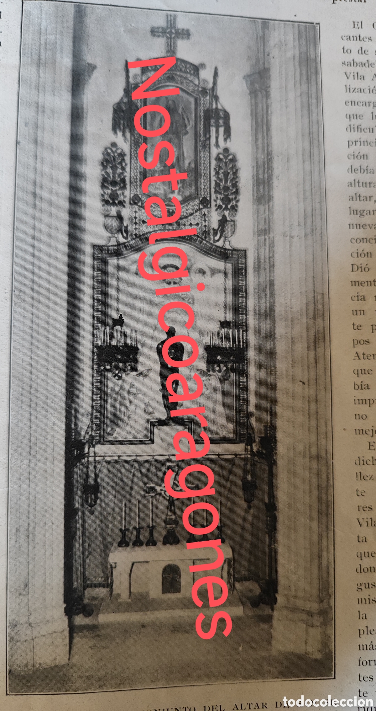 Coleccionismo de Revistas y Peri&oacute;dicos: Sabadell altar San Sebasti&aacute;n y S Roque Vila Arrufat foto revista princ siglo XX 192B